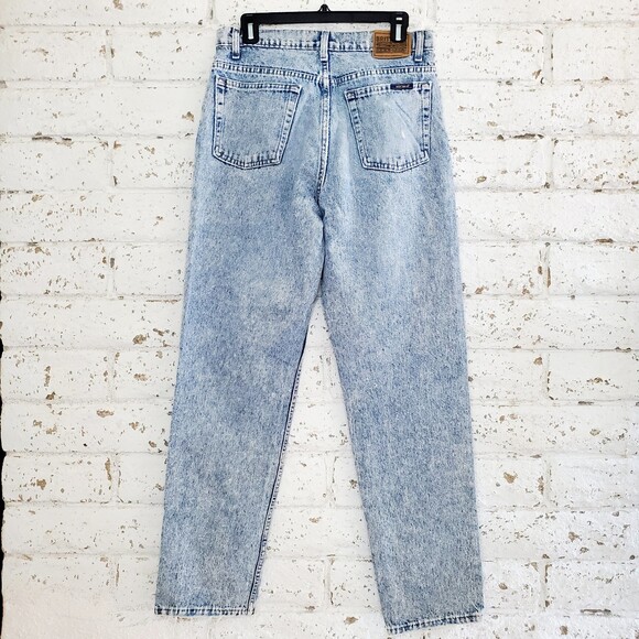 VTG 1980's Brittania Acid Wash WOMENS High Rise Blue Jeans Grunge MOM JEANS SZ30 - Picture 2 of 12